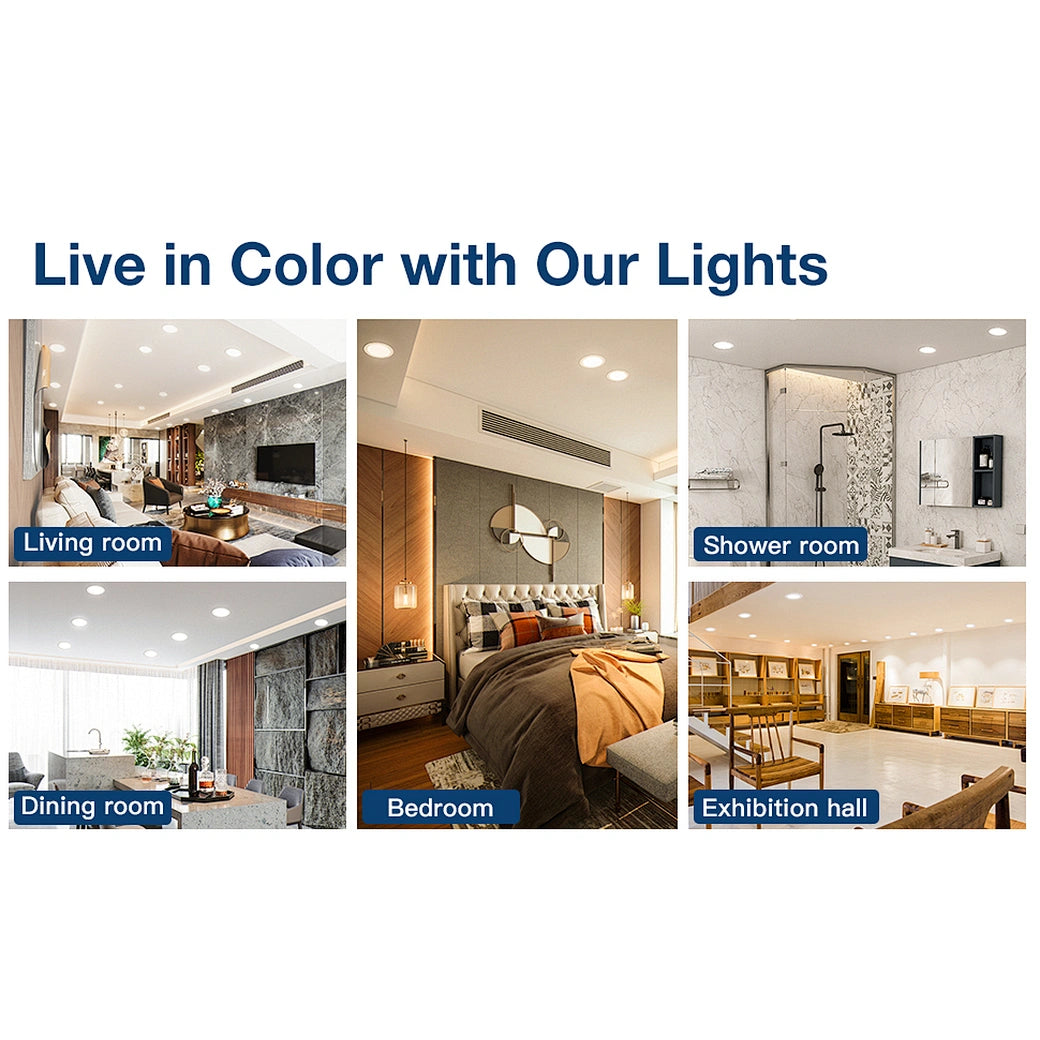 4 inch LED recessed pot lights for bedroom bathroom kitchen living room and office